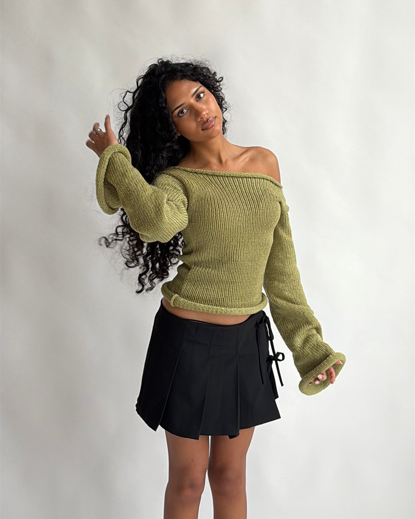 The boatneck top - Olive green