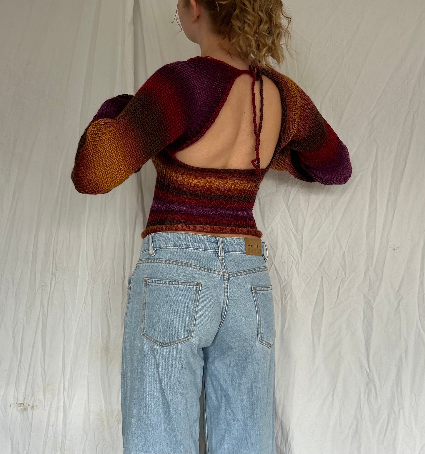 Autumn open back top