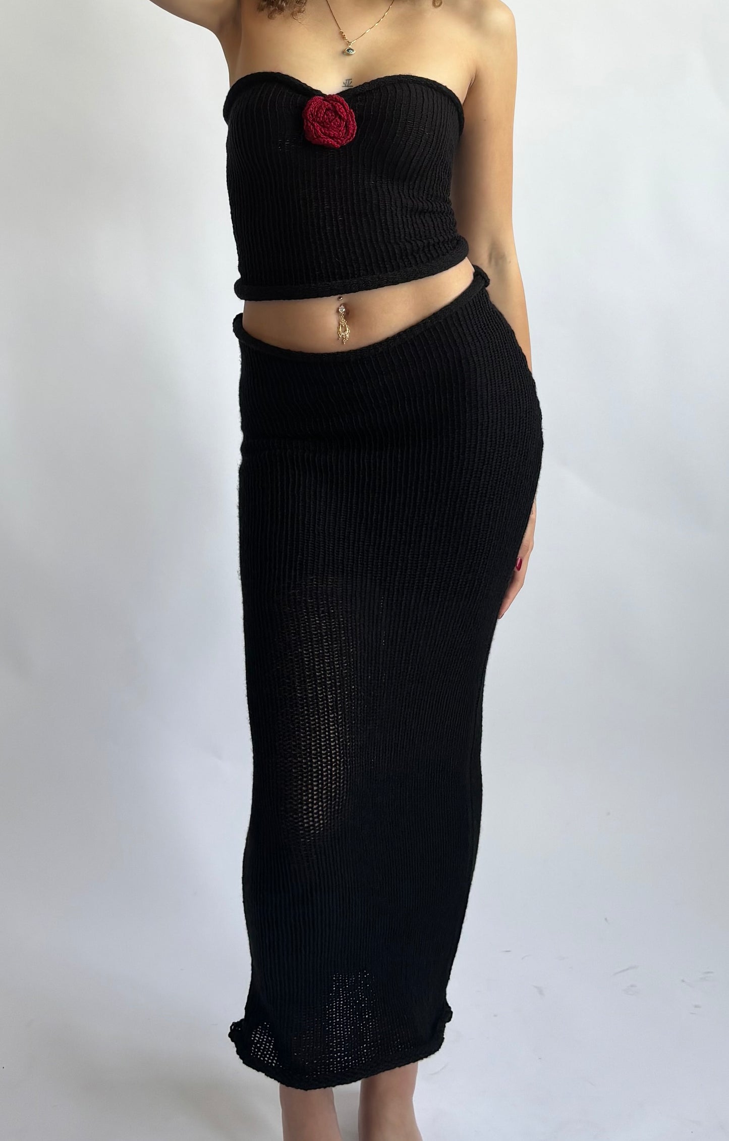 Black maxi skirt