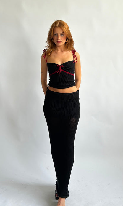 Black maxi skirt