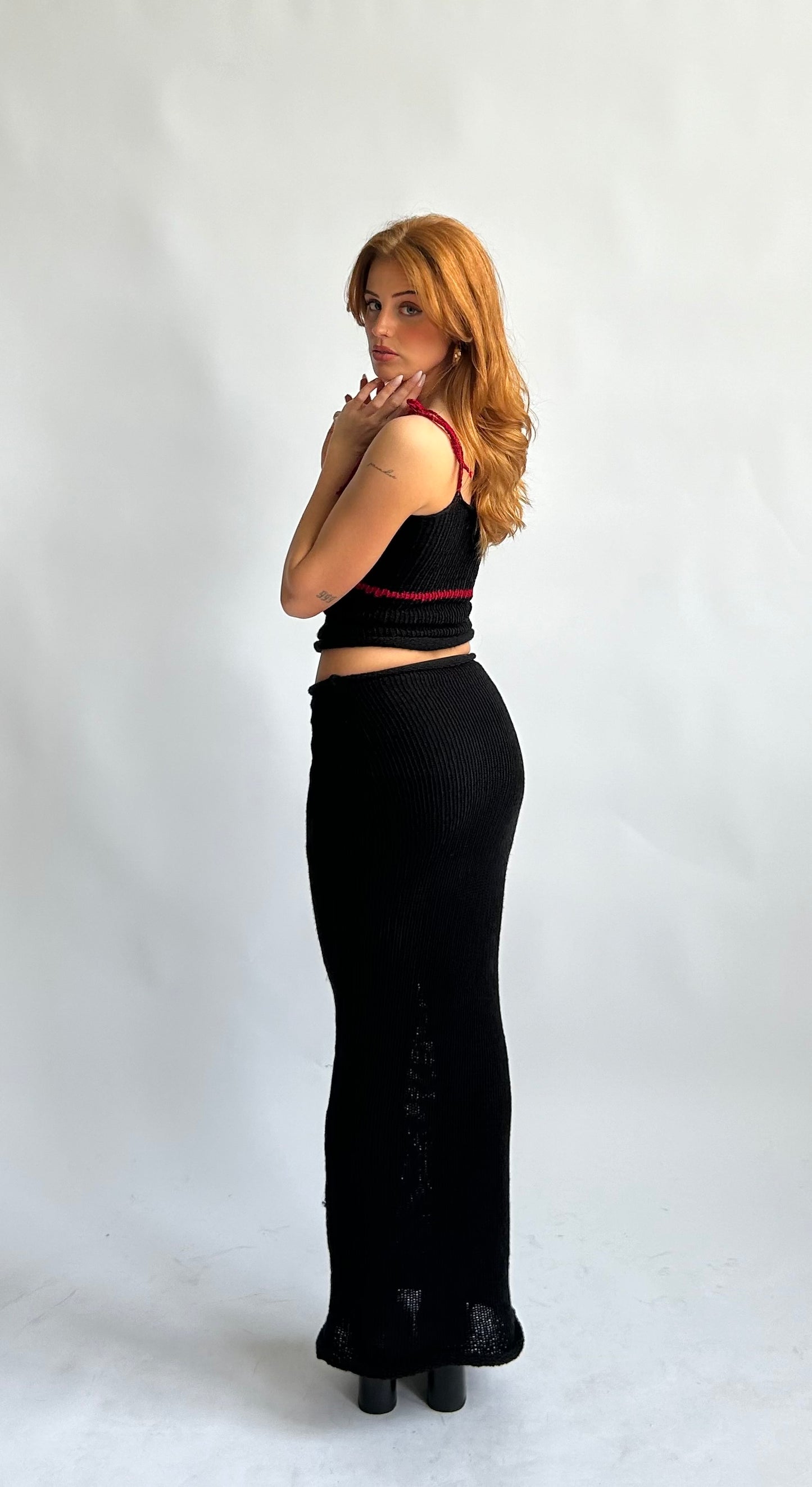 Black maxi skirt