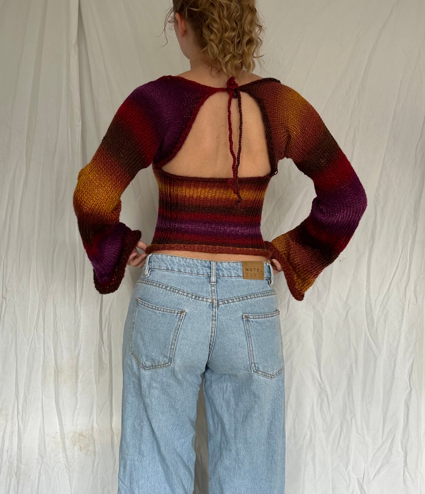 Autumn open back top