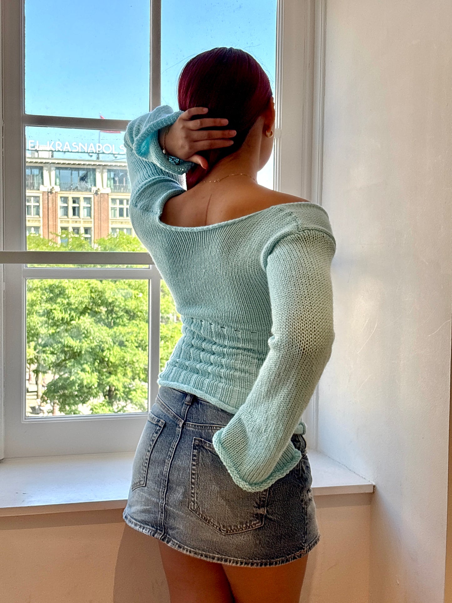 The Olivia sweater - Cyan blue