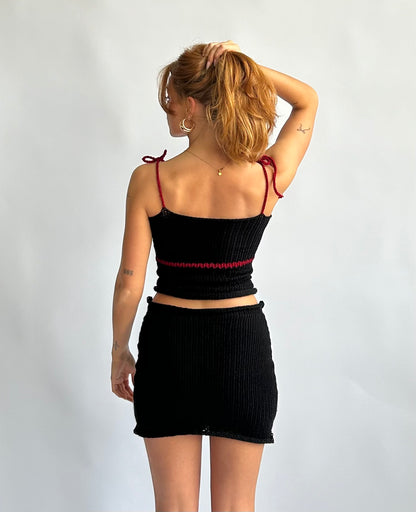 Pop of Cherry top with straps